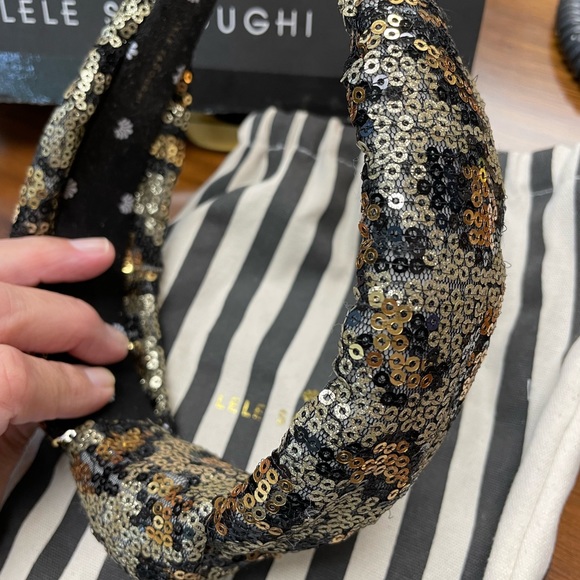 Lele Sadoughi leopard sequin headband - Picture 3 of 5